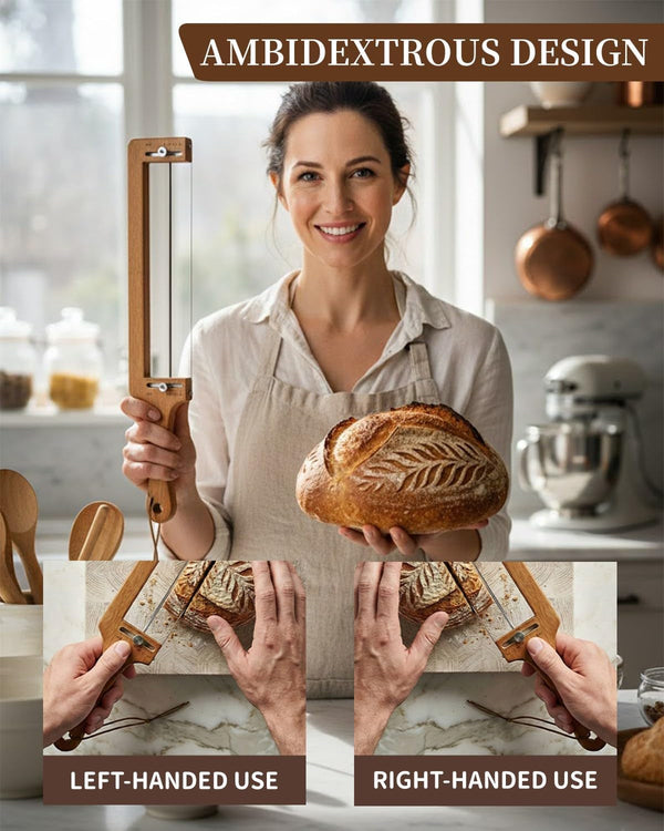 Bread Slicer Adjustable Bread Knife with Lame for Sourdough Homemade Loaf4