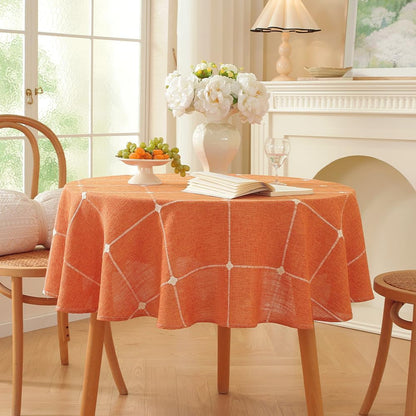 60 Inch round Table Cloth Burnt Orange round Tablecloth Fall2