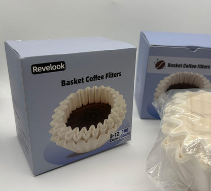Coffee Filters 8-12 Cup, 7.875 Inch X 3.25 Inch, 100 Count Basket Coffee Filters, White Disposable 8 to 12 Cup Coffee Filter Paper5