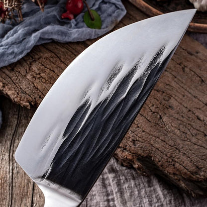 Meat Cleaver, 8 Inch Handmade Forged Butcher Knife High-Carbon Bone Chopper Traditional Butcher Slicing Knives Stainless Steel Kitchen Knives5