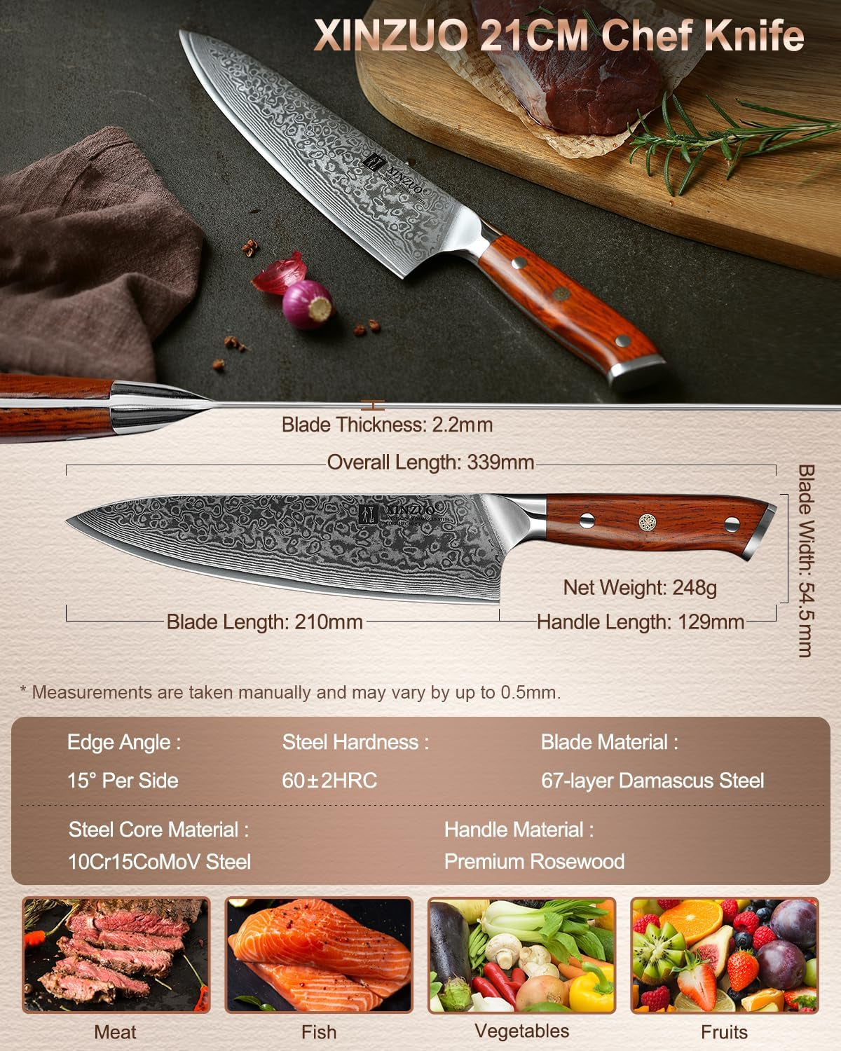 chef-knife-8-3-inch-vg-10-super-stainless-steel-gyuto-knife-for-professional-chefs-and-home-cooking-ultra-sharp-kitchen-knife-with-rosewood-handle-yu-series