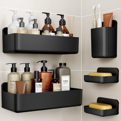 2 Pack Shower Caddy Adhesive Replacement Sticky Wall Adhesives, 9.84 X 2.75'' (25X7Cm) Pad Hook Strip Waterproof Rustproof Bathroom Organizer Shelves, Kitchen Racks Storage7