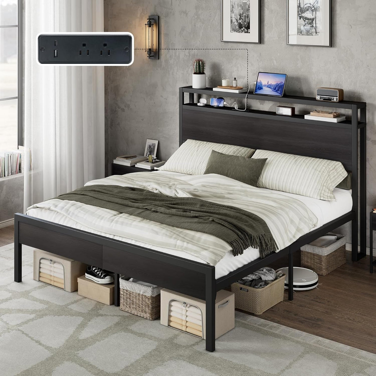 queen-size-platform-bed-frame-with-charging-station