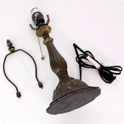 Table Lamp Base Replacement Only (A (W 6 H 18 Inch)) | Fit for 8, 10, 12 Inch Tiffany Style Stained Glass Lampshade, Dark Bronze Finish,Resin, Push Switch on Cord4