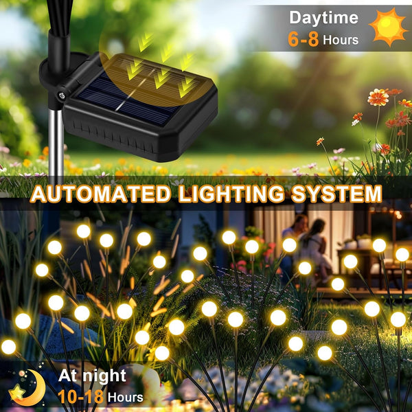 Solar Garden Lights 4 Pack of 32 Leds Swaying Firefly Garden Decor6