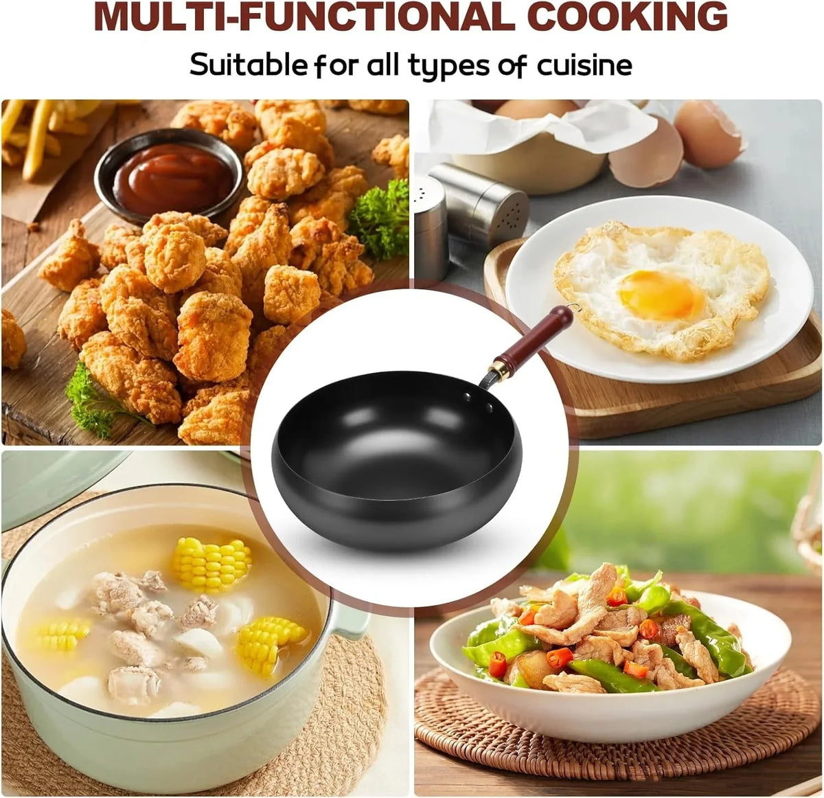 suntuup-japanese-iron-pan-28cm-11in-cast-iron-wok-glass-lid-with-spatula-2-covers-to-choose-from-for-pots-on-electric-stoves-induction-cookers-gas-stoves