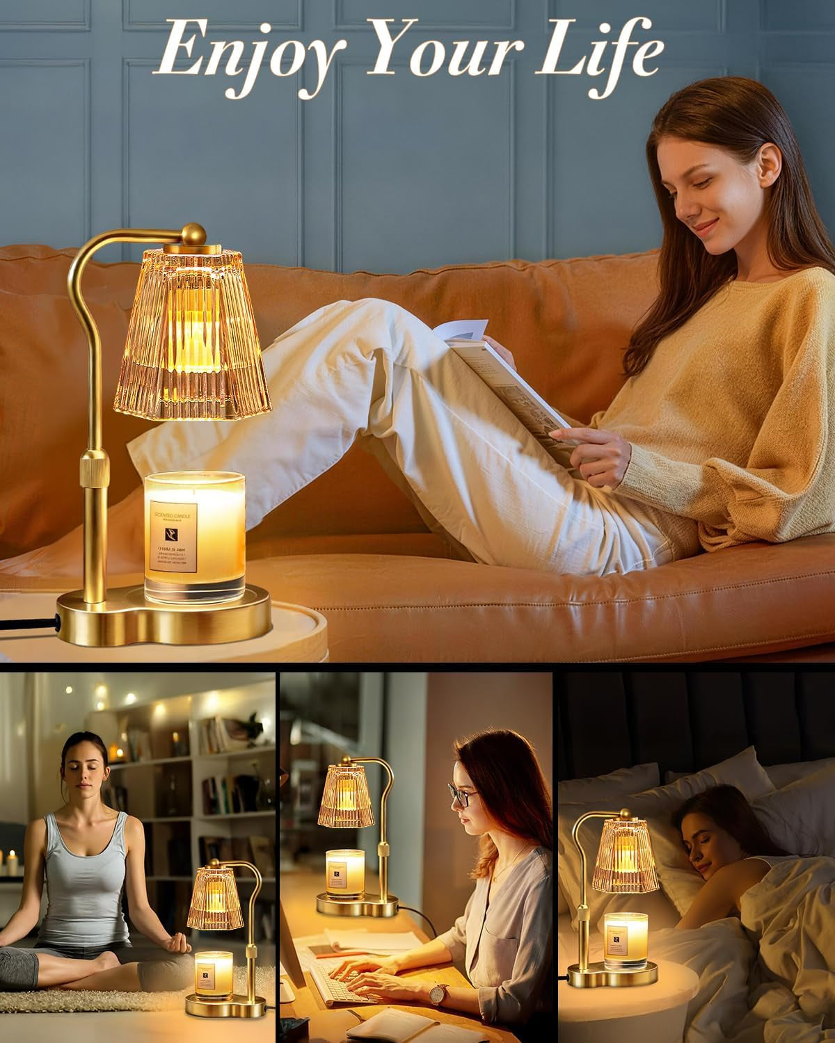 candle-warmer-lamp-with-timer-dimmable-settings-adjustable-height-flameless-scented-wax-melter-for-jar-candles-elegant-home-decor-night-light-gift-for-women-mom-friend-family-champagne-gold