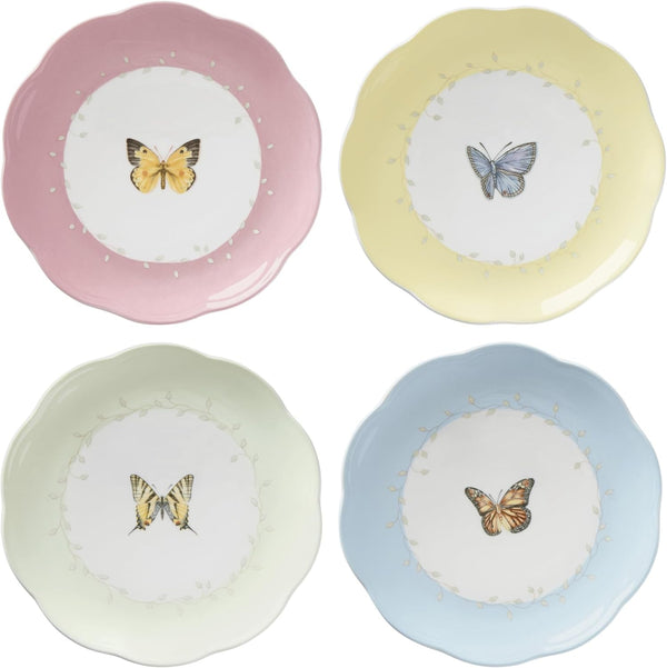 Butterfly Meadow Porcelain Dessert Plates, 8 Inch, Set of 41