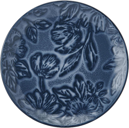 Paltzgraff Garden Elegance 12 Piece Floral Stoneware Dinnerware Plate Bowl Dish Set, Service for 4, Blue8