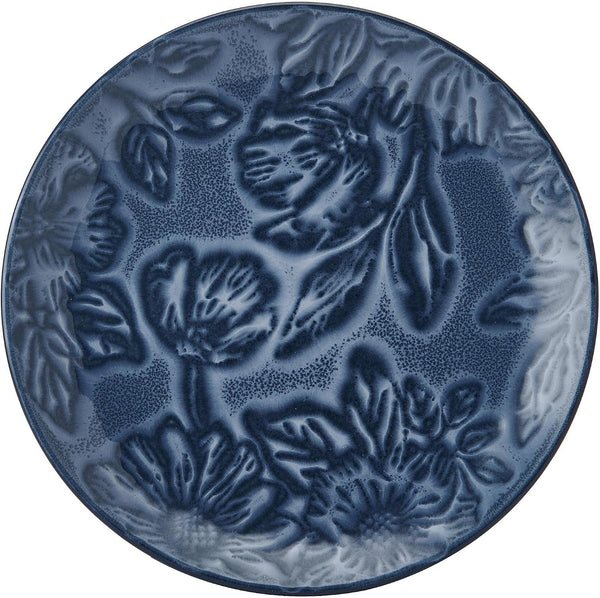 Paltzgraff Garden Elegance 12 Piece Floral Stoneware Dinnerware Plate Bowl Dish Set, Service for 4, Blue8