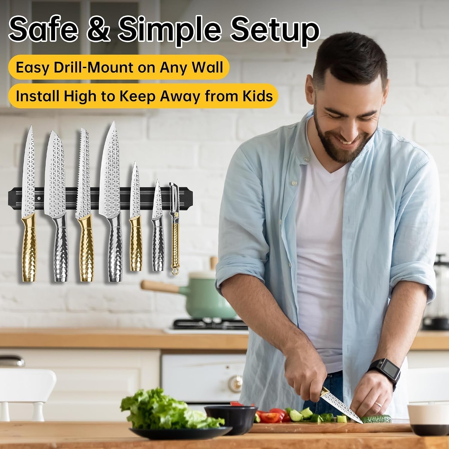 kitchen-knife-set-14-pcs-with-magnet-holder-strong-magnetic-knife-strip-for-wall-knives-block-set-with-sheath-chef-knives-and-santoku-knives-stainless-steel-blade-dishwasher-safe-gold