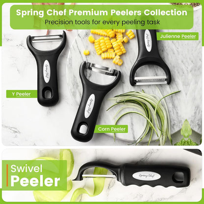 Swivel Vegetable Peeler & Y Potato Peeler W/Soft Grip Handles | Apple Peelers with Ultra Sharp Stainless Steel Blades, Multifunctional Peelers for Kitchen, Perfect for Carrot, Veggie, Fruit9