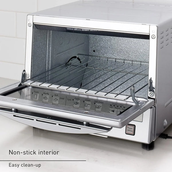Panasonic Flashxpress Toaster Oven Countertop, 4-Slice Small Toaster Oven Compact Size with Double Infrared Heating, 6 Auto Cook Options and Precise Temperature Control, 1300W - NB-G110P (Silver)9