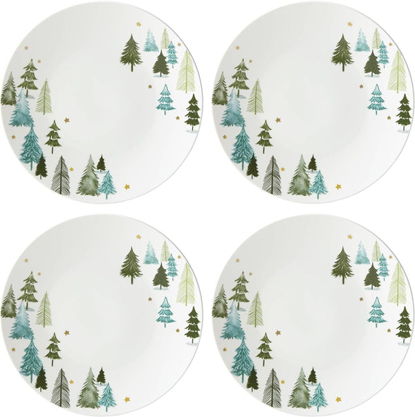 Balsam Lane Porcelain 12-Piece Christmas Dinnerware Set for 42