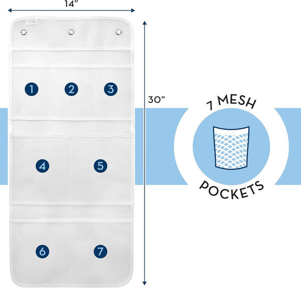 Shower Organizer and Caddy, 2 Pack, 14" X 30", White3