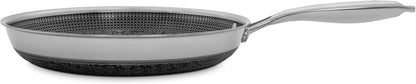Hybrid 11-Inch Frying Pan, Tri-Clad Stainless Steel & Pfas-Free Ceramic Nonstick, No PFOA, PTFE, Teflon, Non-Toxic Cookware, Metal Utensil Safe, All Cooktops, Oven Safe | Tri Clad Stainless Steel Frying Pan, PFAS Free Ceramic Nonstick, No PFOA or PTFE, Metal Utensil Safe, Oven Safe3