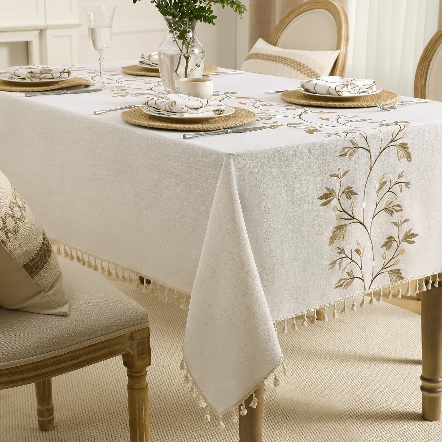 cotton-linen-rectangle-tablecloth-with-tassel-for-dining-table-burlap-heavy-duty-floral-farmhouse-coffee-kitchen-table-cloth-wrinkle-free-table-cover-golden-flower-55x79-inch