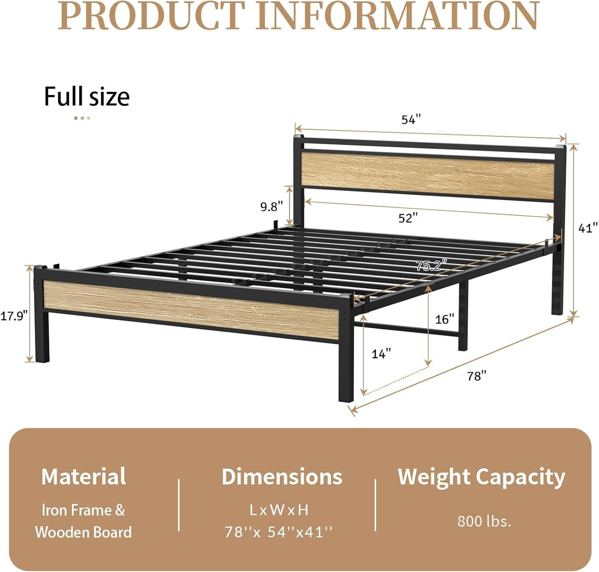 easy-install-16-inch-full-size-bed-frame-with-headboard-footboard