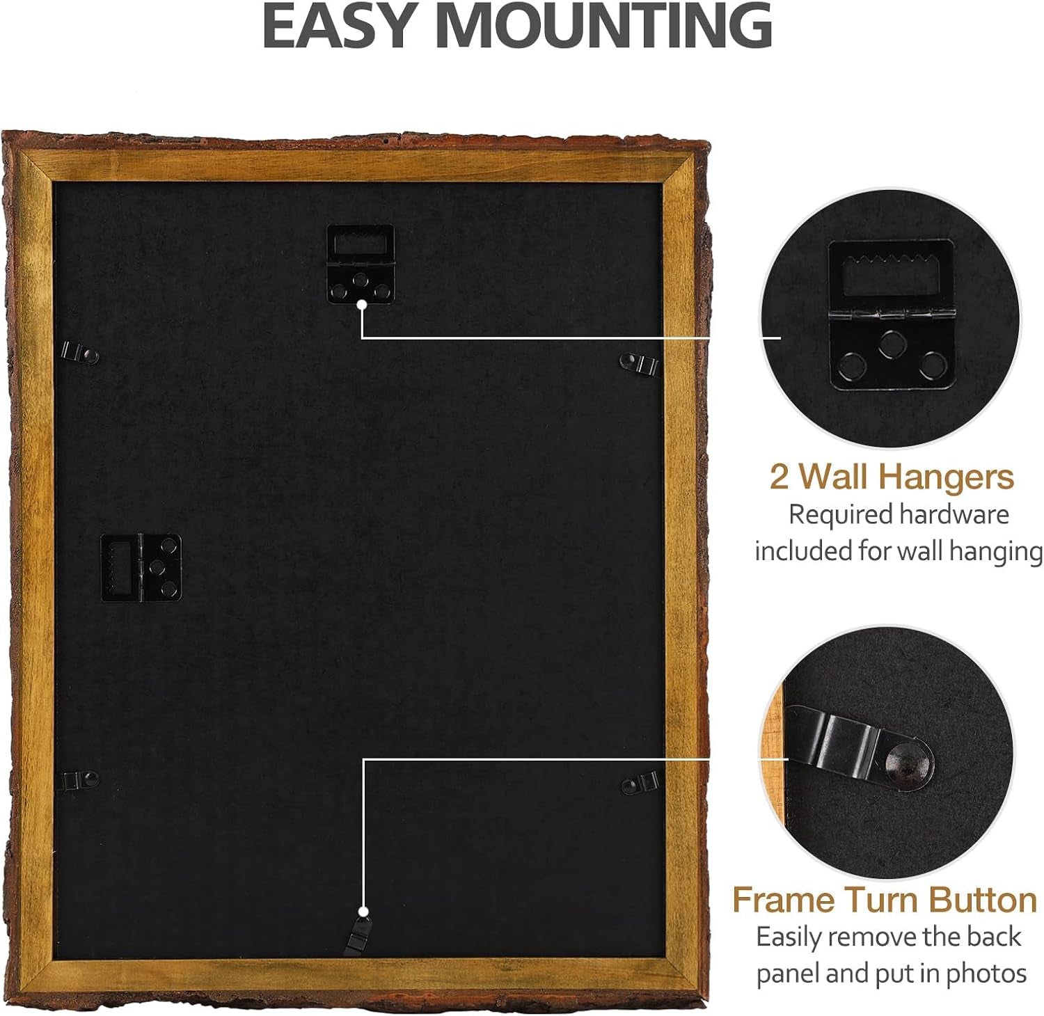 11x14-picture-frame-rustic-brown-wood-bark-edge-real-glass