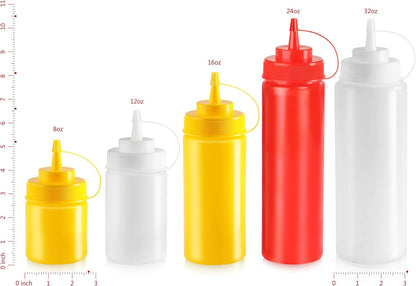 32 Oz Clear Squeeze Bottle, Wide Mouth, Pack of 62