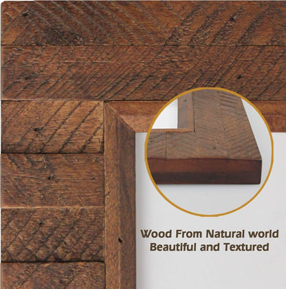 Wooden Picture Frame 8X10 Inch, Wood Plank Design with Rustic Brown Finish, Wall Mounting or Tabletop Display, Handmade Photo Frame2