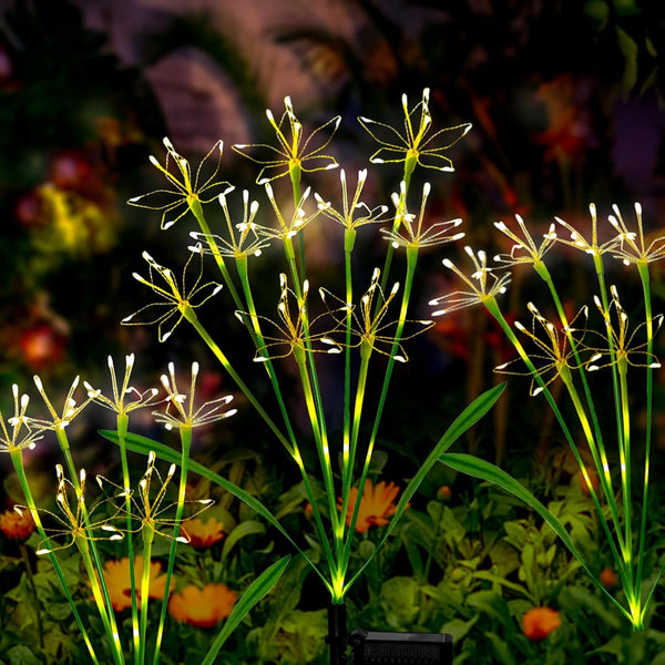 Solar Garden Lights Outdoor: 2-Pack DIY Yard Decor Warmwhite1