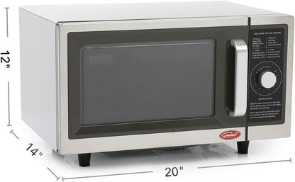 Foodservice Commercial Microwave with Dial Control, 10 Seconds to 8 Minutes Time Increments, Countertop 120V/1000W, 1 Cu.Ft., Stainless Steel6