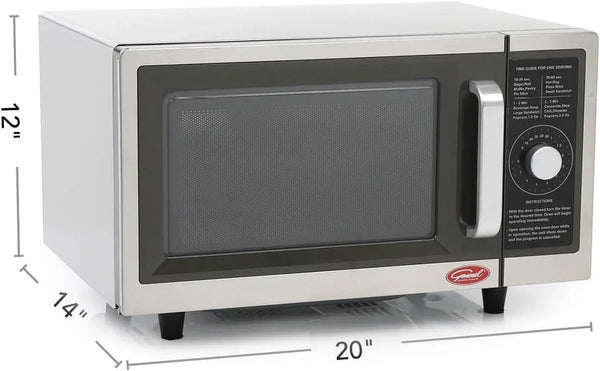 Foodservice Commercial Microwave with Dial Control, 10 Seconds to 8 Minutes Time Increments, Countertop 120V/1000W, 1 Cu.Ft., Stainless Steel6