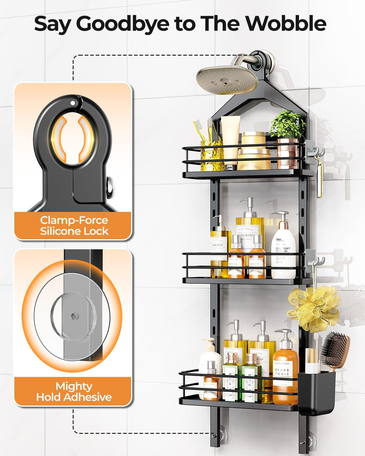 3-tier-adjustable-shower-caddy-hanging-over-head-anti-swing-black