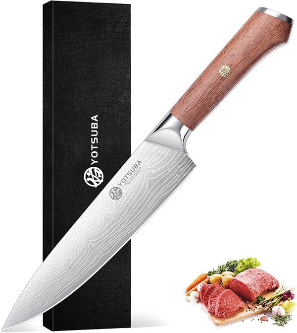 8 Inch Japanese Chef Knife with Full Tang Rosewood Handle1