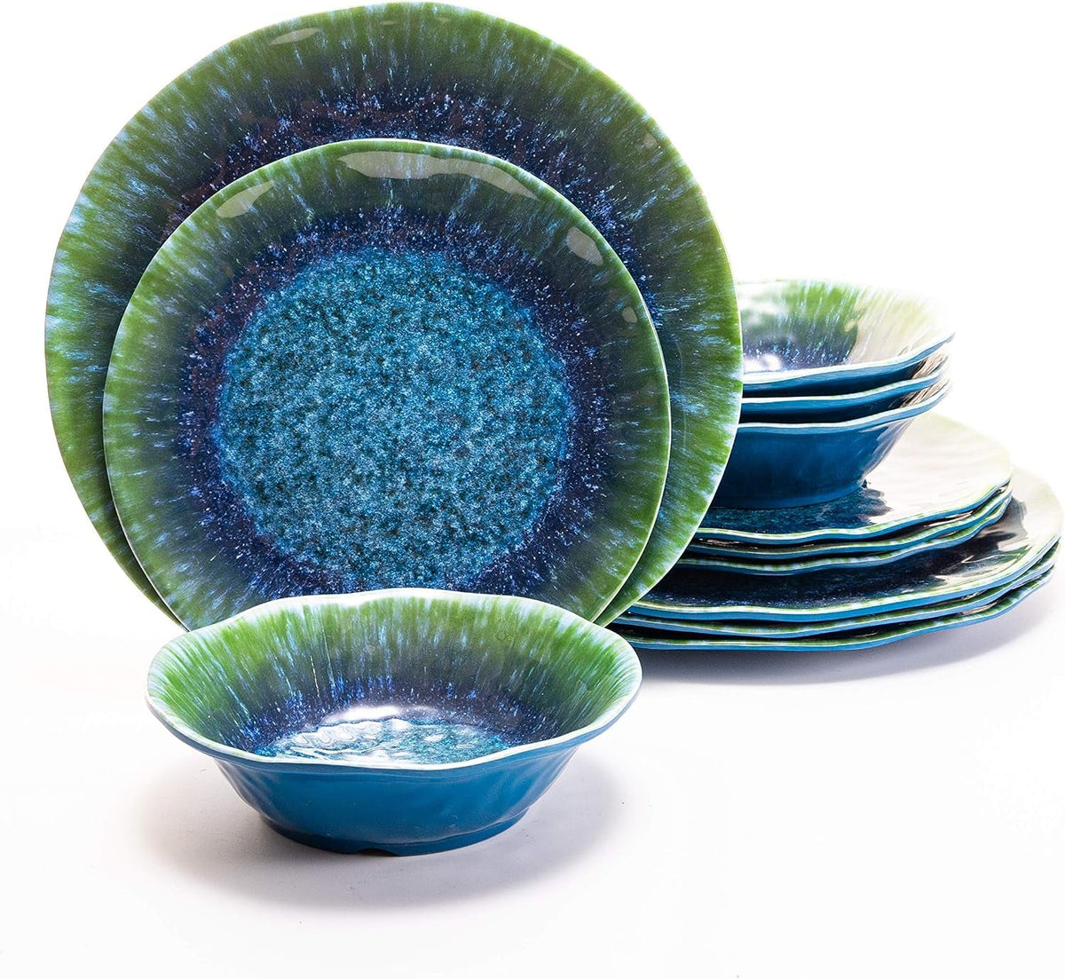 melamine-dinnerware-set-12-pcs-teal-turquoise-tableware-plates-bowls-blue-green-dishwasher-safe-not-microware-not-oven