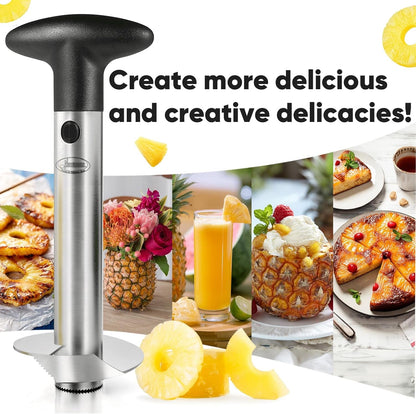 Pineapple Corer, [Upgraded, Reinforced, Thicker Blade] Newness Premium Pineapple Corer Remover, Stainless Steel Pineapple Core Remover Tool for Home & Kitchen with Sharp Blade for Diced Fruit Rings5