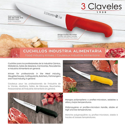 Cuchillo Carnicero Polipropileno Amarillo 20 Cm - 8 Inches FH 3C8