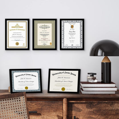 8.5X11 Picture Frame 5-Pack - Slim Molding - Black4