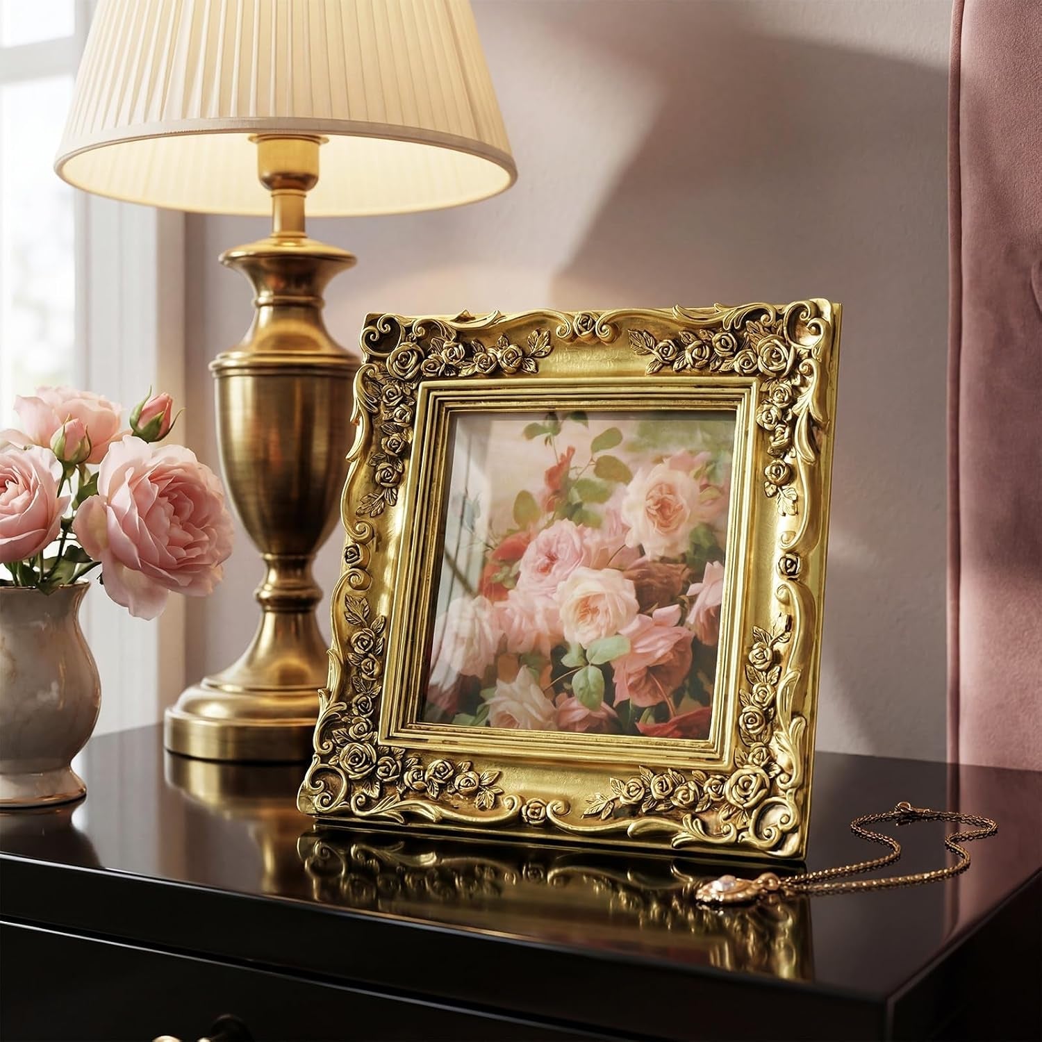 5x5-gold-picture-frame-square-vintage-ornate-floral-photo-frame