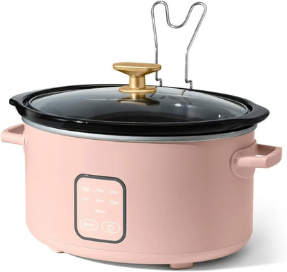 Wonderful 4-Qt Programmable Slow Cooker -5 Preset Cooking Functions, Digital Countdown Timer, Dishwasher-Safe Parts and Cool-Touch Handles (Rose)7