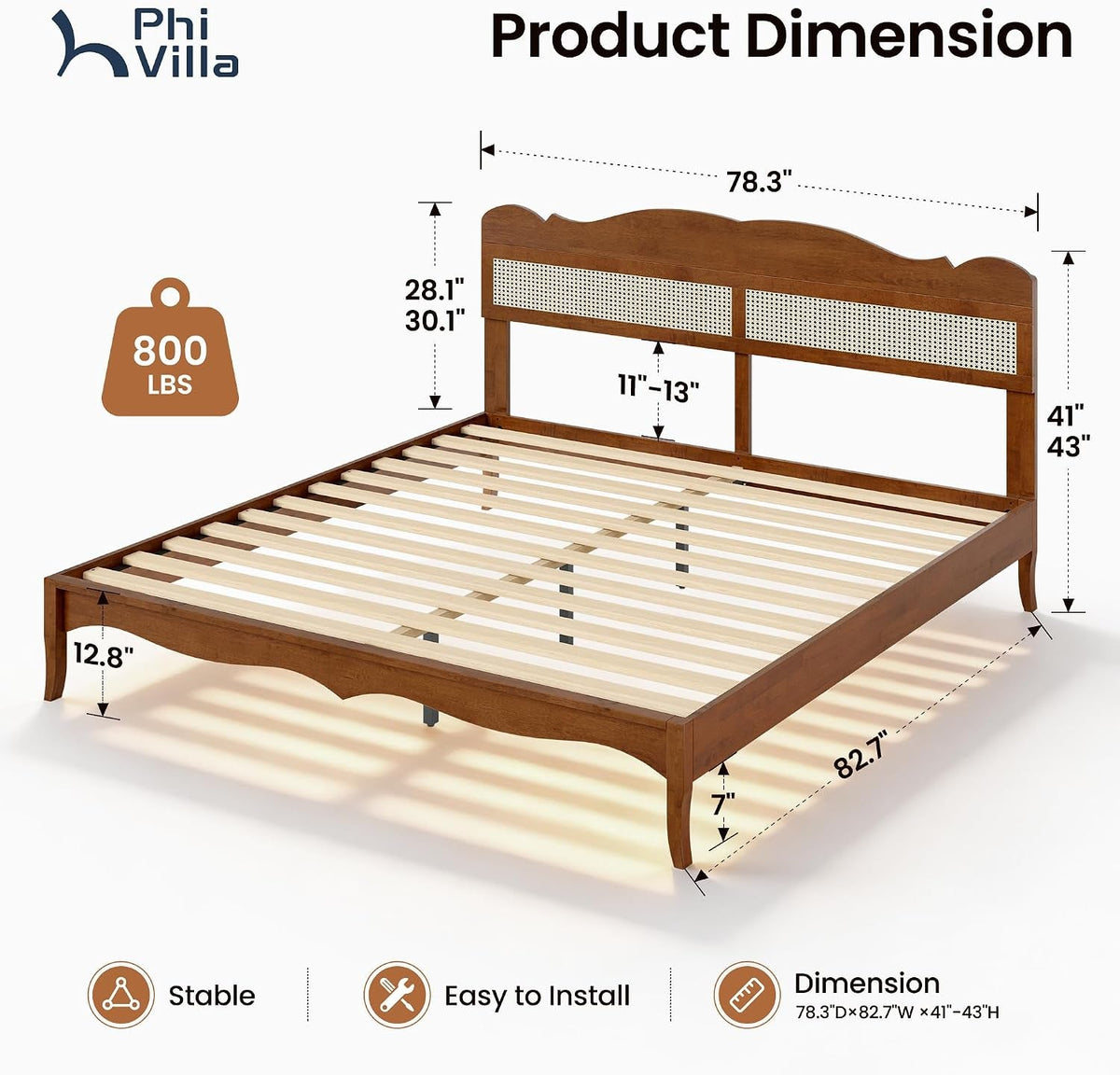 solid-wood-king-size-bed-frame-with-adjustable-headboard