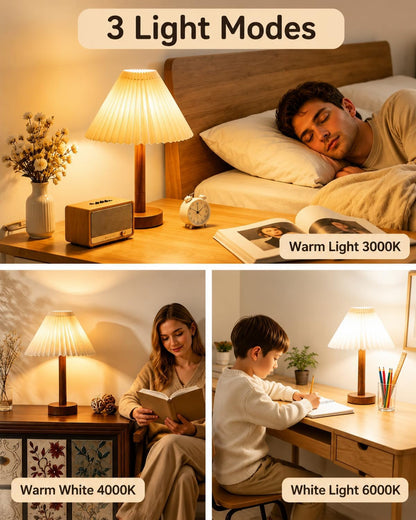 Touch Dimmable Bedside Light, Portable Rechargeable Table Lamp4
