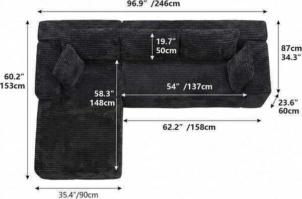 Boneless Couch Modular Sectional Sofa Cloud Couch2
