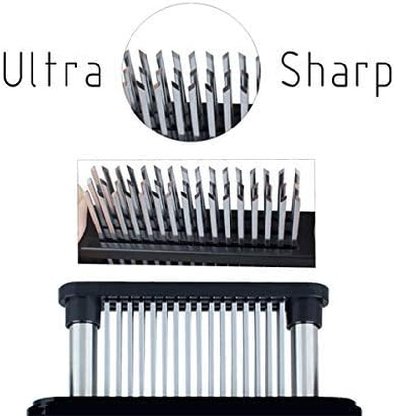 meat-tenderizer-48-stainless-steel-blades-for-beef-steak-chicken-48-sharp-stainless-steel-needles-auto-retractable-safety-cover-fast-marinating-for-pork-fish-turkey-dishwasher-safe