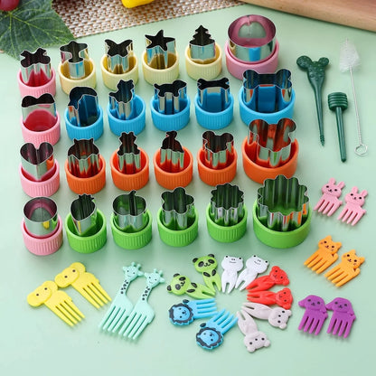 24 Pcs Cookie Cutters Fruit Cutter Set Vegetable Stamps Mold2