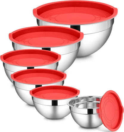 6 Pack Mixing Bowls Sets, Stainless Steel Metal Bowl for Kitchen1
