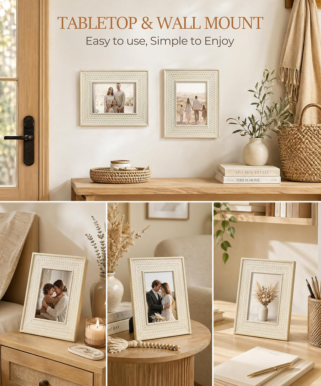 5x7-boho-picture-frame-rattan-beige-unique-coastal-photo-frame