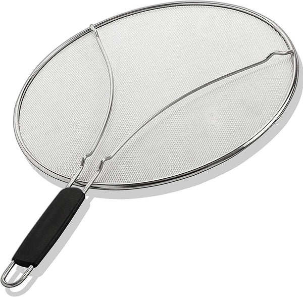 Splatter Screen for Frying Pan - 11.5 Inch Stainless Steel Grease Splatter Guard - Cover Oil Splash When Sizzling Bacon, Cooking Fried Chicken or Popcorn1