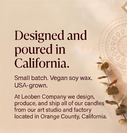 LEOBEN CO – Amber Saffron Scented Candle – 18Oz, Heirloom Collection Design – 80 Hr Burn Time – Poured in California Using Vegan Soy Wax and Essential Oils – Made in Small Batches5