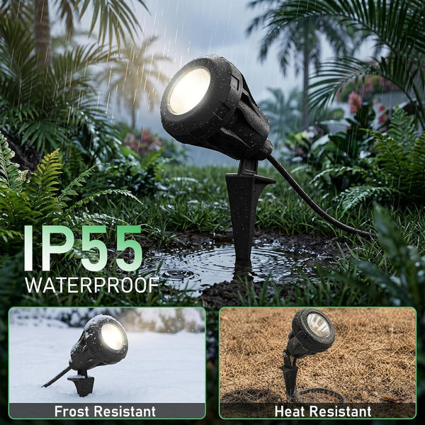 6 FT Cord LED 7.5W 800LM 4000K Landscape Spot Lights, Plug In2