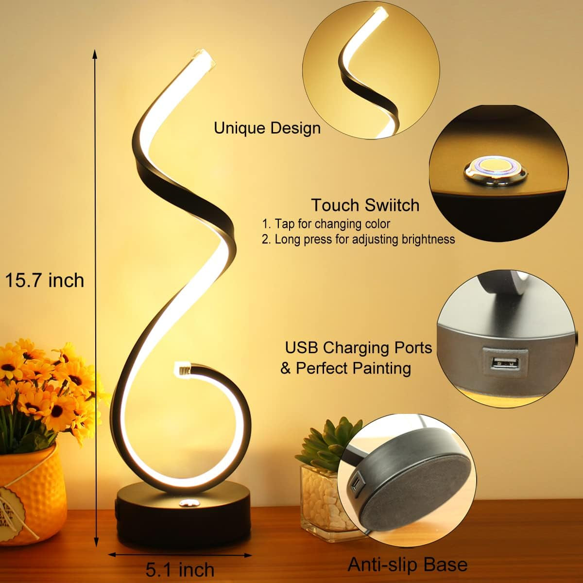 modern-spiral-led-table-lamp-set-of-2-10w-touch-control-table-lamp-with-usb-charging-ports-dimmable-3-color-modes-bedside-nightstand-desk-lamp-light-for-bedroom-living-room-office-black
