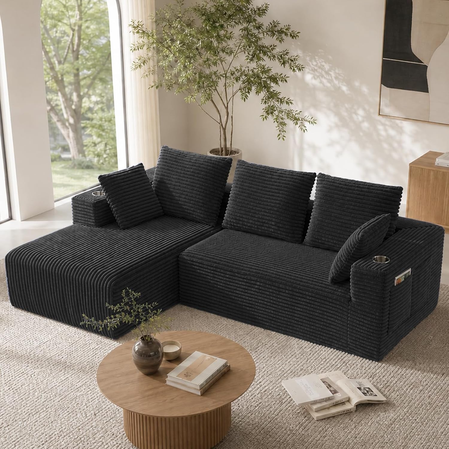 95boneless-couch-l-shaped-couch-with-chaise-cup-holders-pocket