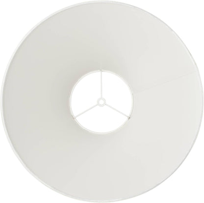 Large White Linen Chimney Lamp Shades 6X17X10 (Spider) Set of 2 | 6" Top X 17" Bottom X 10" High Replacement for Table + Floor Lamps Empire Shade Pre-Assembled Harp + Finial Fitting6