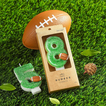 Number 1 Football Birthday Candles, Football Themed Number Candles, Party Celebration6